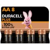 Lot de 8 piles Alcalines AA/LR6 1,5V MN1500 Plus - DURACELL