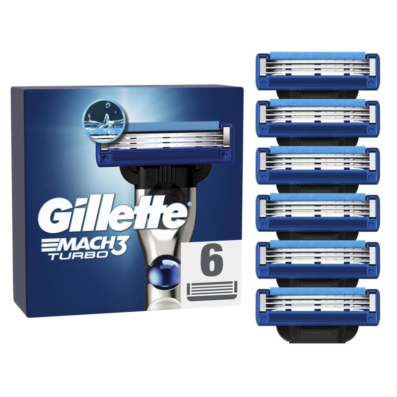 Lames de Rasoir pour Homme Mach3 Turbo - GILLETTE