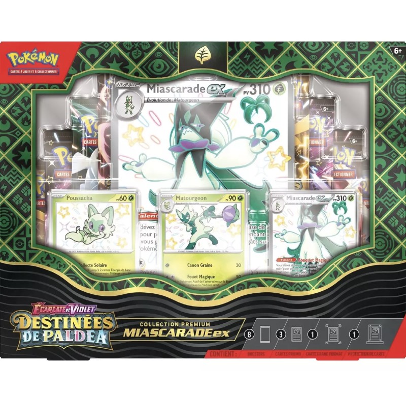 Coffret Collection Premium Cartes Pokémon Miascarade EX - Destinées de Paldea - Marque Pokémon