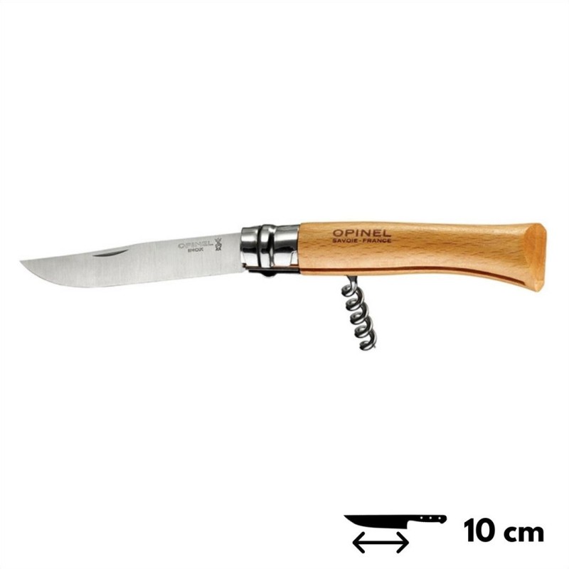 Opinel Couteau N°10 Tire-Bouchon (Blister)