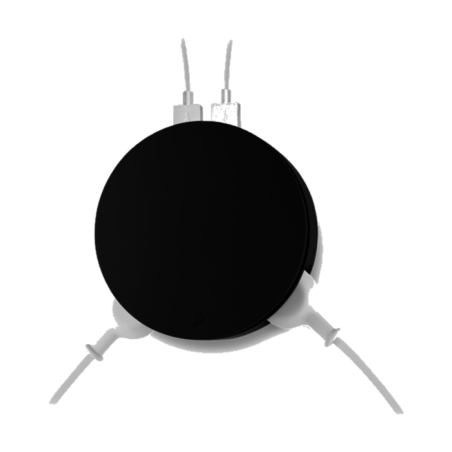 USBEPOWER CHARGER 2 USB PHONE SUPPORT + CABLE ROLLER BLACK