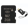 Sony Memory Stick Micro 2 Go + Adaptateur USB M2