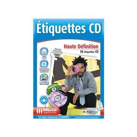 Micro Application étiquettes CD haute définition