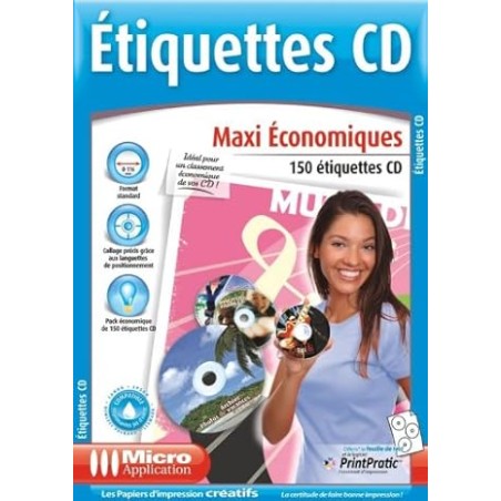 Etiquettes CD pack economique (150) 2880 dpi Fournitures diverses