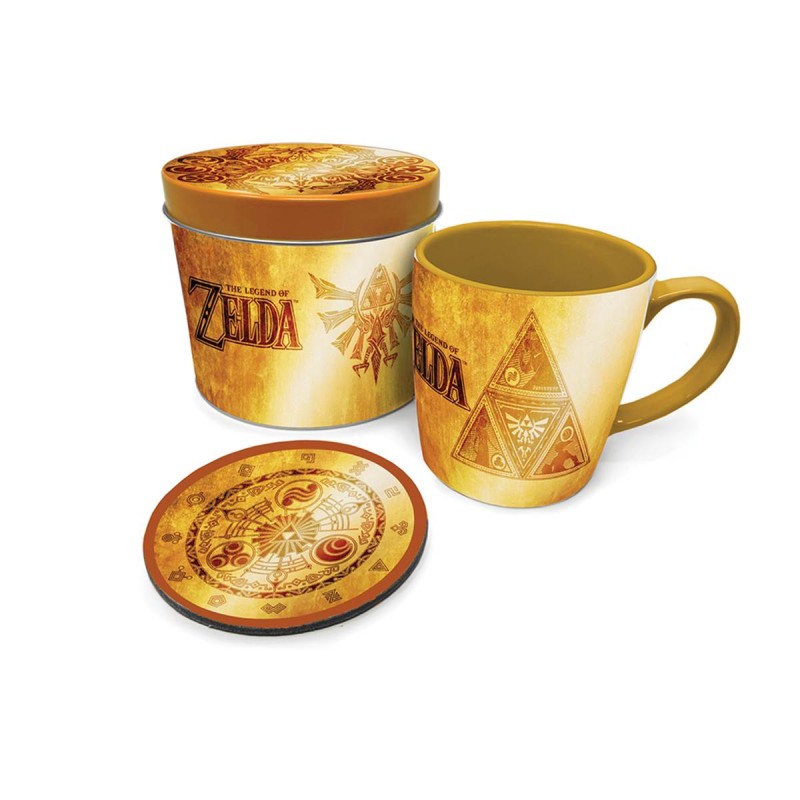 Coffret doré Zelda - Tasse et sous-verre
