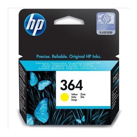 Cartouche d'encre HP N° 364 JAUNE
