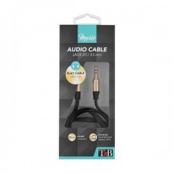 Cable jack plat noir/or TNB