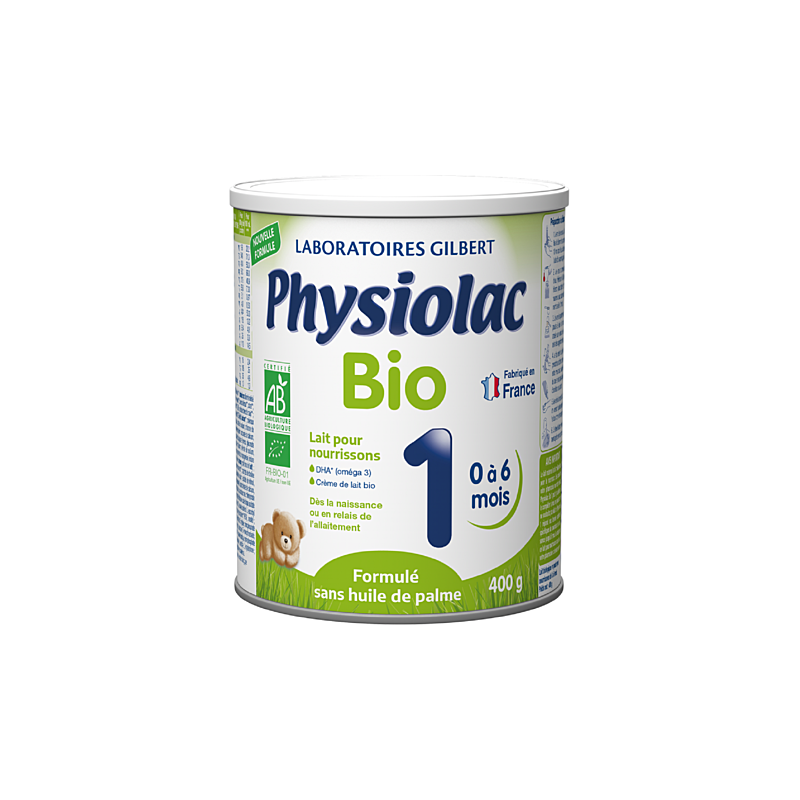 Lait en Poudre Bébé 1er Âge Bio 400g – PHYSIOLAC