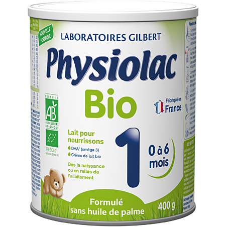Lait en Poudre Bébé 1er Âge Bio 400g – PHYSIOLAC