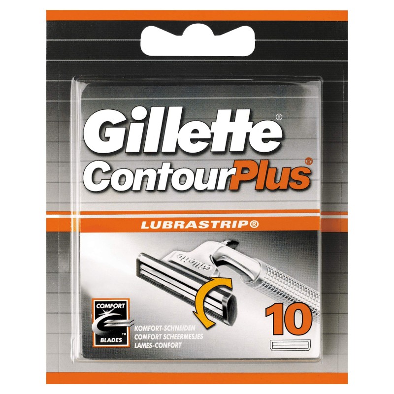 Recharges de lames Contour Plus – 10 pièces – Marque Gillette