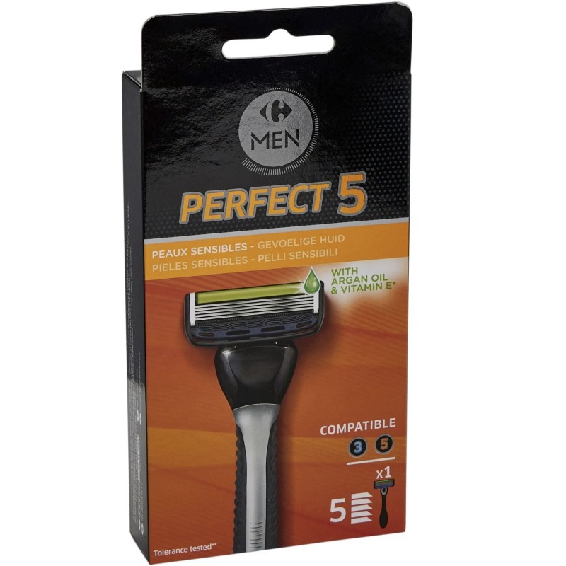 Rasoir Homme Perfect 5 Peau Sensible à 6 lames – Carrefour Men