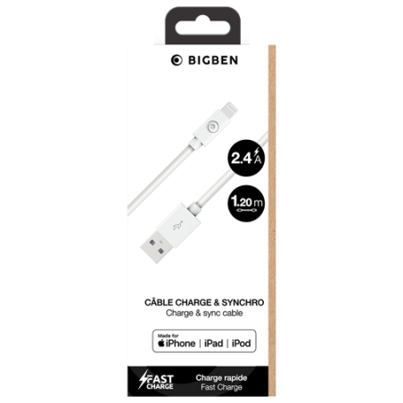 Câble de Charge Bigben USB-A vers Lightning
