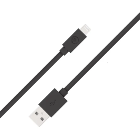 Câble USB A/Lightning 1,2m 2.4A Noir - Bigben