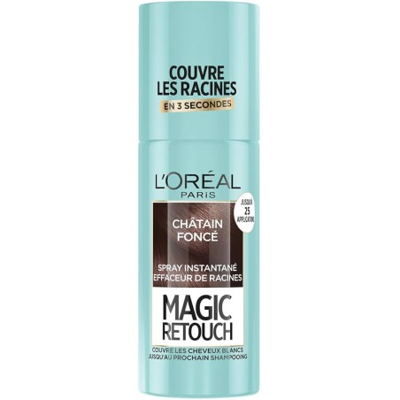 Spray Instantané Correcteur de Racines & Cheveux Blancs – L'Oréal Paris Magic Retouch – Châtain Foncé – 75 ml