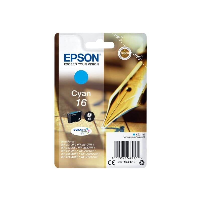 Cartouche d’encre cyan T1622 d’origine – Epson