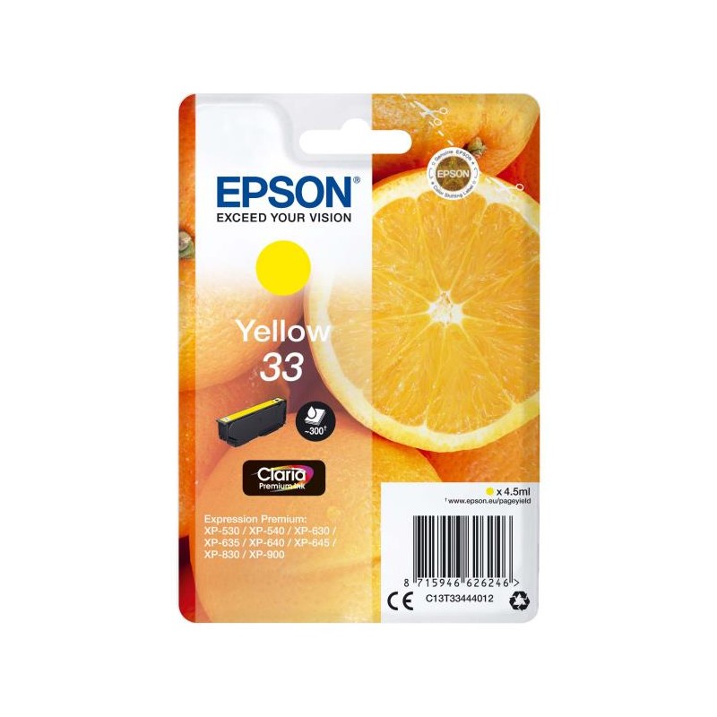 Cartouche d'encre Epson Orange 33 Jaune