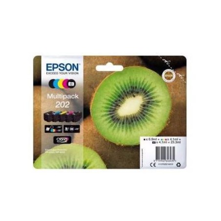 Pack de Cartouches d'encre Epson PACK Kiwi 202 Noir, Noir Photo, Cyan, Magenta et Jaune