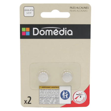 Piles Boutons Alcalines LR44-A76 1.5 V - Domédia
