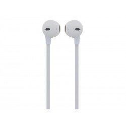 Ecouteurs filaire BigBen câble plat  - jack 3,5mm - micro - blanc