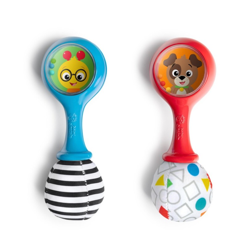 Jouet Baby Einstein Shake & Groove – Maracas pour bébé, instrument musical avec extrémités souples, dès 3 mois