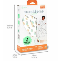 INGENUITY, Gigoteuse d'Emmaillotage, sac de couchage a pois, pour l'été TOG 0.5 évolutive de 3 a 18 mois certifié oeko-Tex