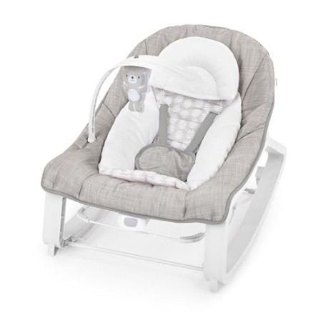 Siège évolutif 3-en-1 Keep Cozy Bounce & Rock – Gris et Blanc