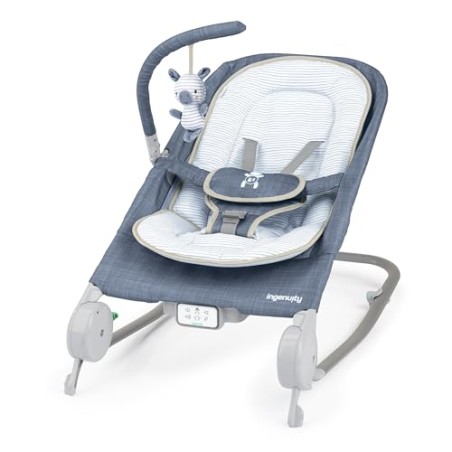 Transat Ingenuity Baby Happy Belly – Balancement et rebond avec massage – Multicolore