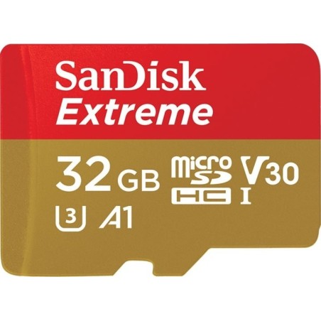 SANDISK CARTE MICRO SDHC EXTREME 32GB V30 (100MB/S)+ ADAPT