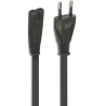 CORDON D'ALIMENTATION SECTEUR BIPOLAIRE CEE 7-16/IEC C7 MÂLE/FEMELLE NOIR 1,5M