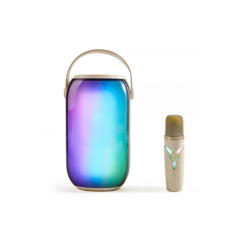 Enceinte Livoo TEC624 Karaoké portable Bluetooth Beige