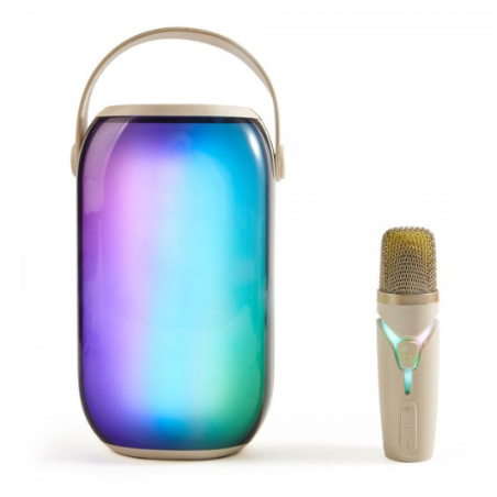 Enceinte Livoo TEC624 Karaoké portable Bluetooth Beige