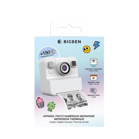 Appareil photo instantané Imprimante thermique Blanc