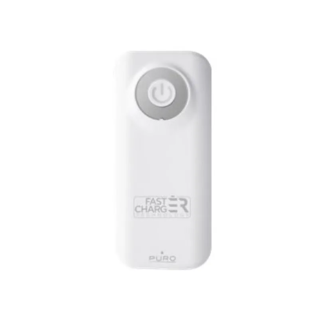 Puro - powerbank / batterie de secours rechargeable - charge rapide - 2USB A - blanc