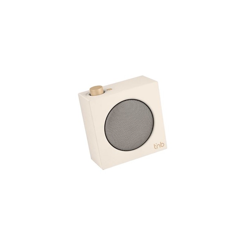 T'nB - Enceinte Bluetooth Rainbow Cube, Son Clair et Équilibré, Puissance 5 W - Blanc Ivoire
