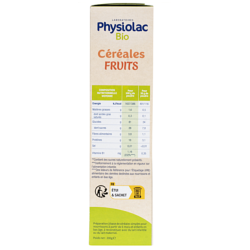 Physiolac Céréales Fruits bio 200g