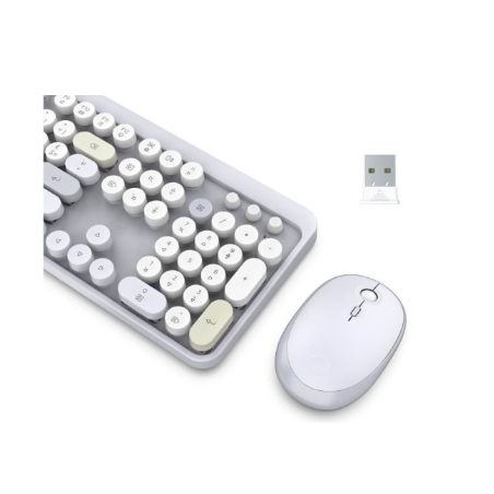 Clavier Et Souris Sans Fil - Modele Ergonomique - 2.4ghz - Capteur Optique - Noir