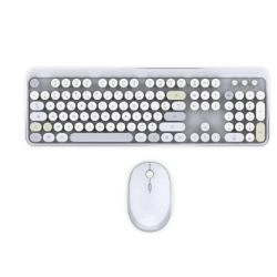 Clavier Et Souris Sans Fil - Modele Ergonomique - 2.4ghz - Capteur Optique - Noir