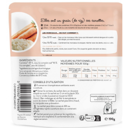 POPOTE LES PETITS MORCEAUX Petits Morceaux Carottes - Riz Complet Dès +8 Mois - 190g
