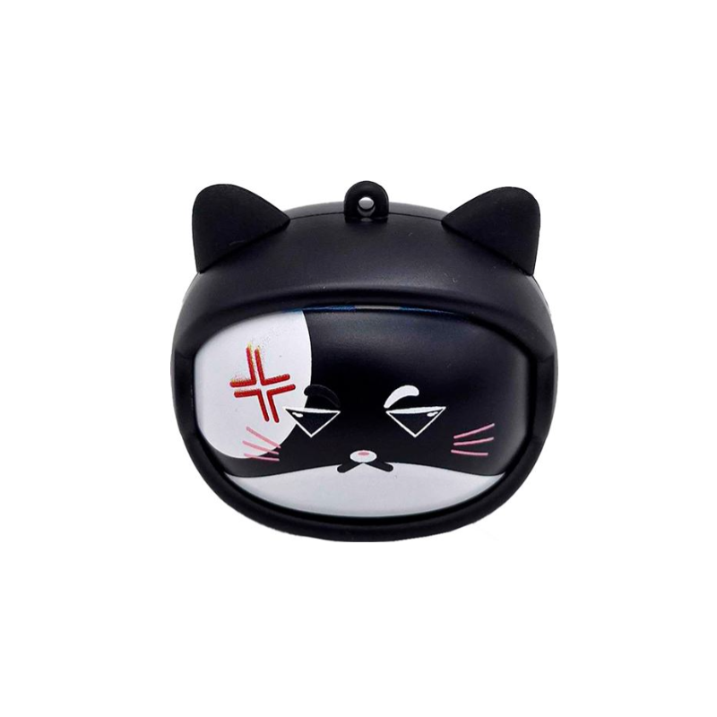 Ecouteurs sans fil True Wireless Yello koko Moody Noir avec 3 têtes Chats