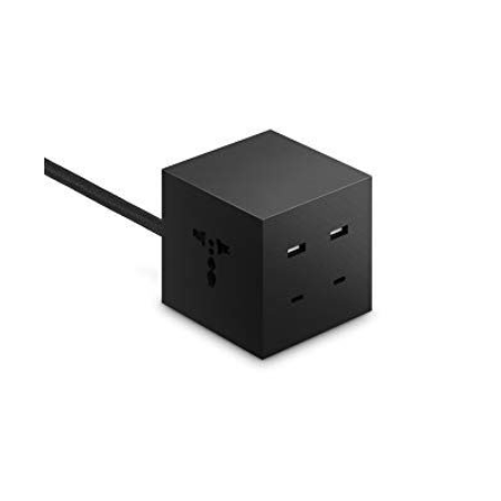 USBEPOWER - Gamme Icon - Multi Chargeur Power Cube 6 en 1-4 Ports USB + 2 Prises