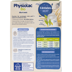 Physiolac Céréales Nuit 200g Bio