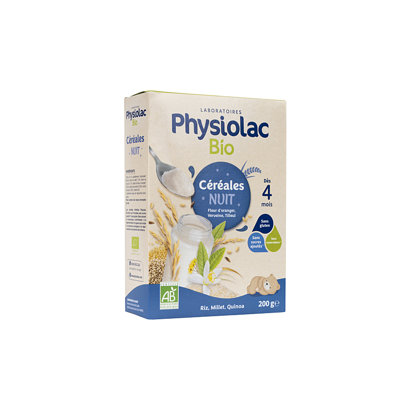 Physiolac Céréales Nuit 200g Bio