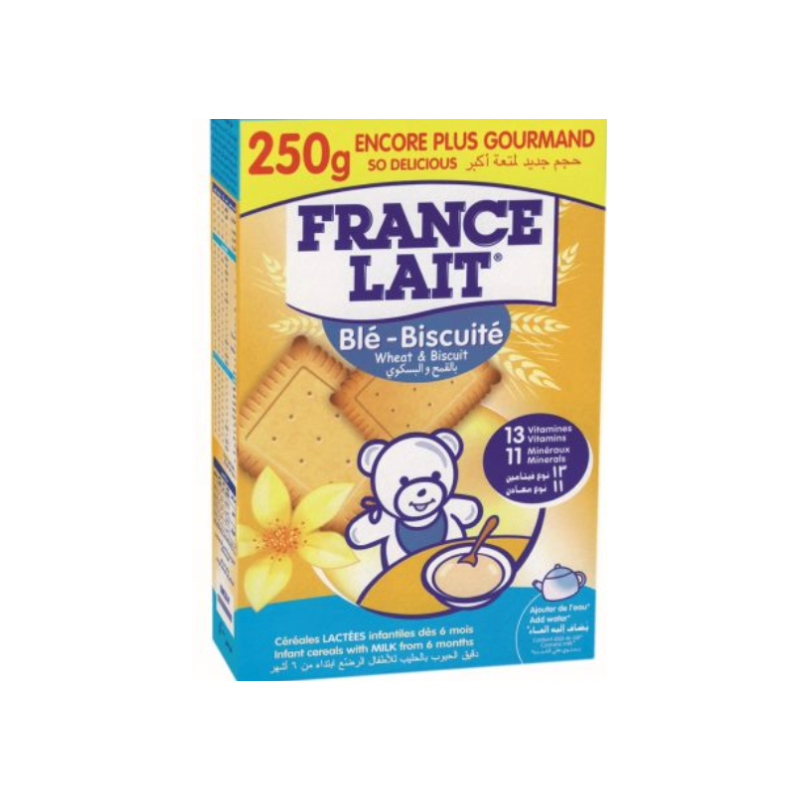 FRANCE LAIT LACTE BLE-BISCUTE 250G E/1