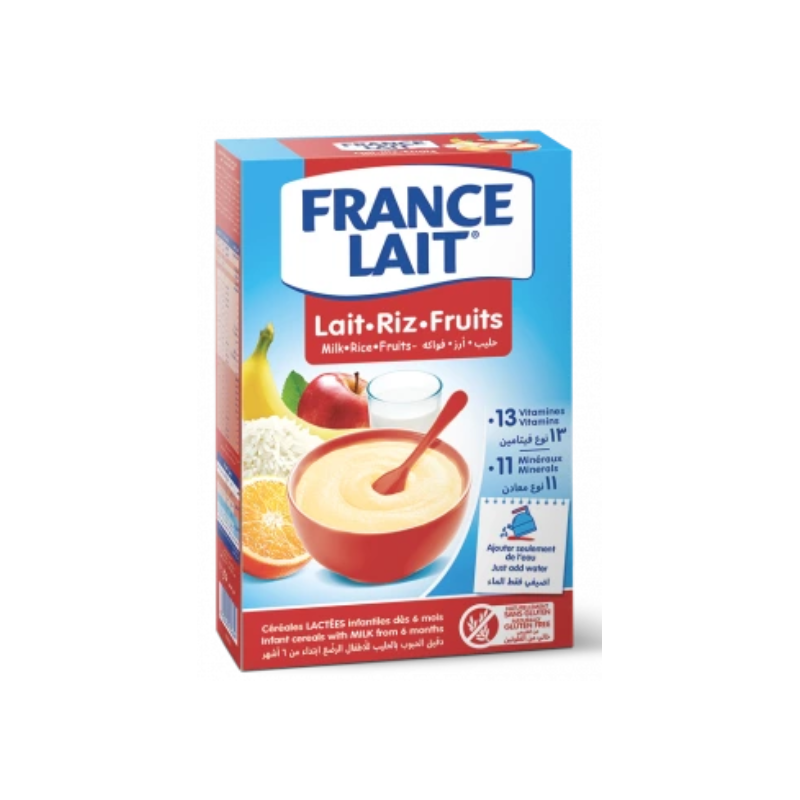 FRANCE LAIT LACTE RIZ-FRUITS 250G E/1