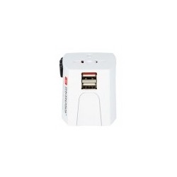 Adaptateur secteur de voyage universel + 2 USB SKROSS