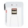 Adaptateur secteur de voyage universel + 2 USB SKROSS