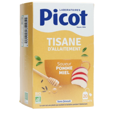 Picot tisane d'allaitement saveur pomme miel bio sachets