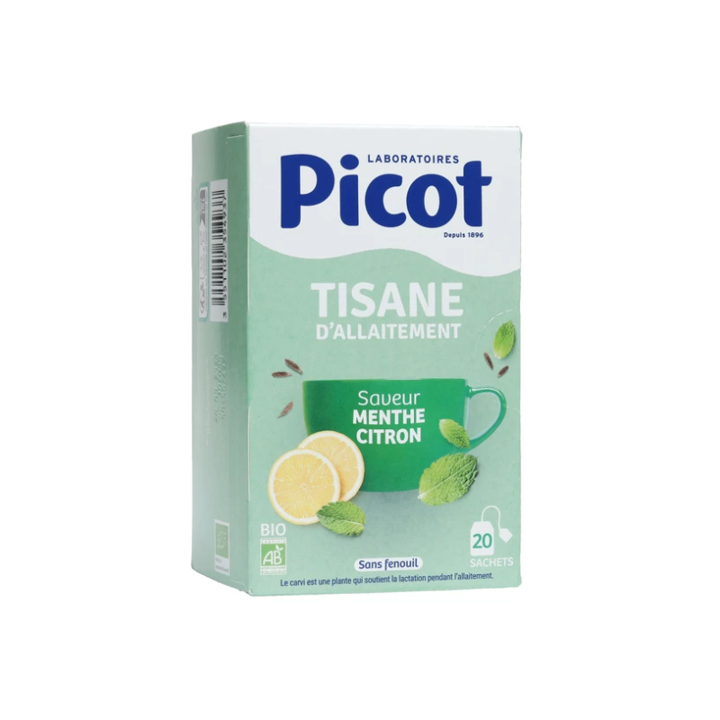 Picot tisane d'allaitement saveur Menthe Citron bio sachets