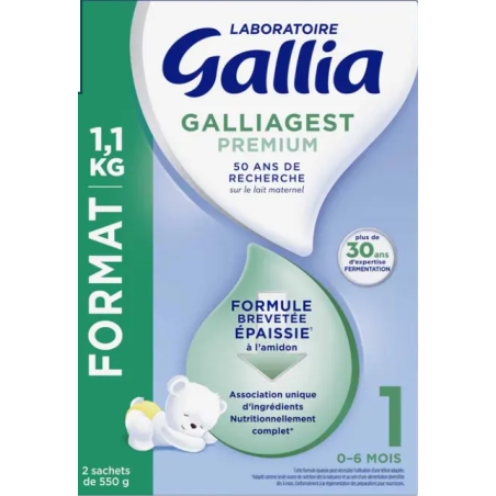 Gallia Galliagest Prémium 1 Lait en poudre 0 à 6 mois 1,1kg