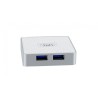 HUB USB - 4 ports - USB 3.0 - transfert 5Gb/ps - TNB - BLanc